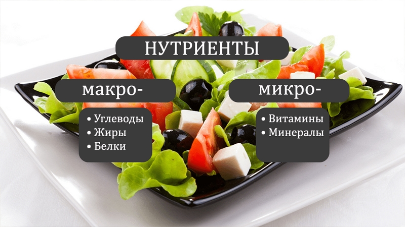 Виды нутриентов